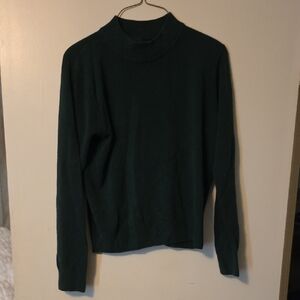 Sag Harbor Forest Green Turtleneck Sweater